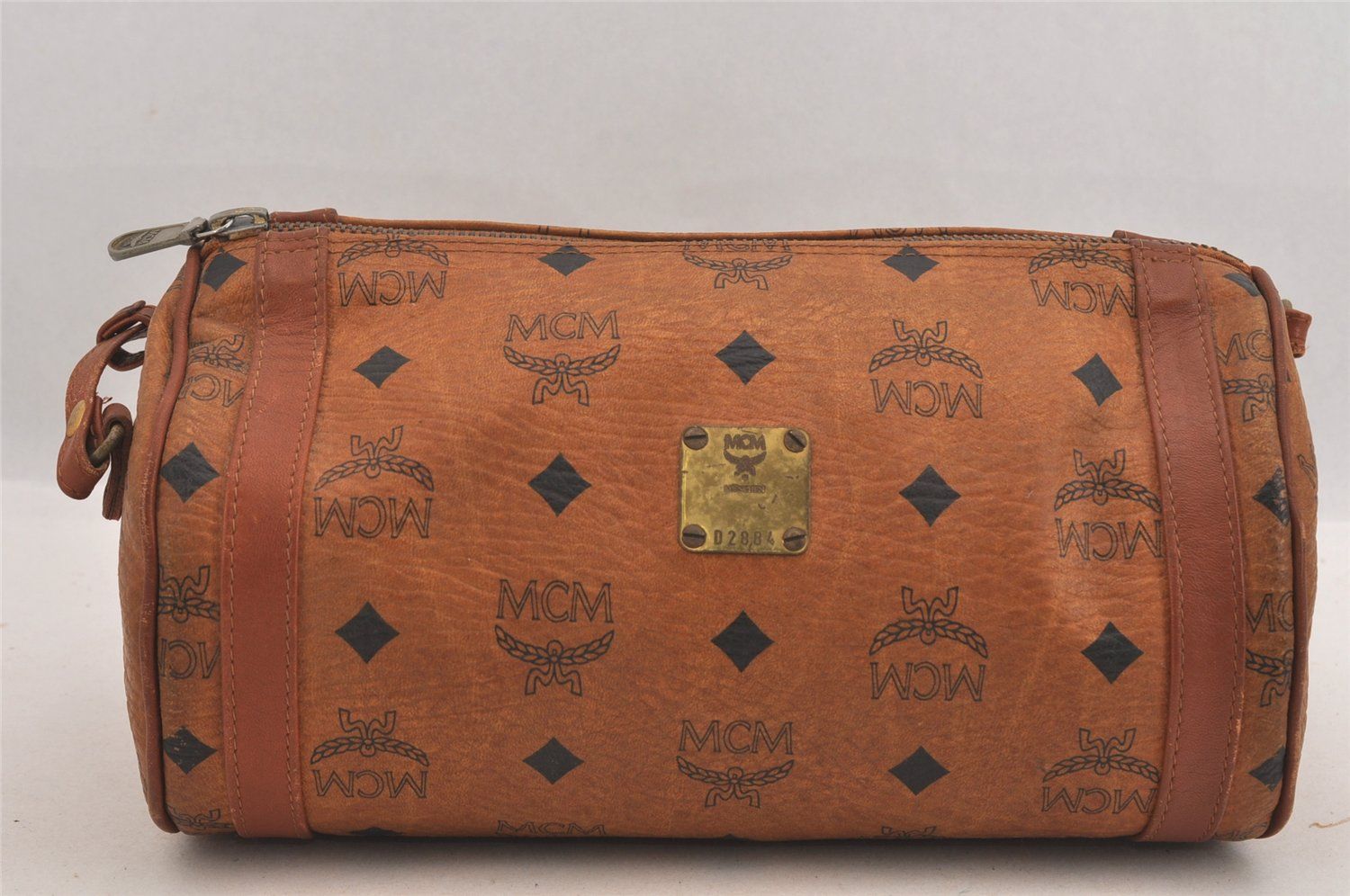 MCM ブラウンレザー ショルダーバッグ MCM MCM ヴィンテージ ヴィセトス レザー ショルダークロス