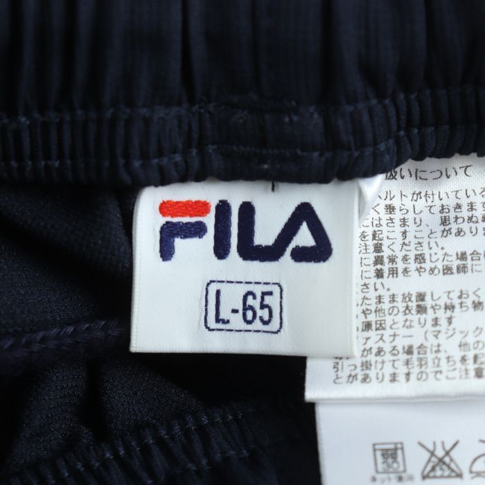 フィラ パンツ ボトムス サイドライン スポーツウエア レディース L-65サイズ ネイビー FILA 【中古】