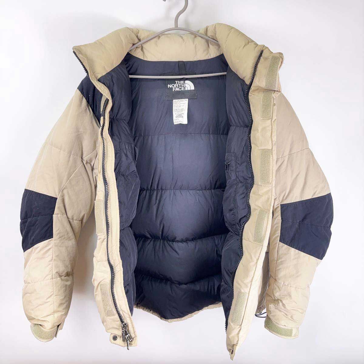 ノースフェイス BAFFIN JACKET バファン ダウンジャケット L ベージュ 