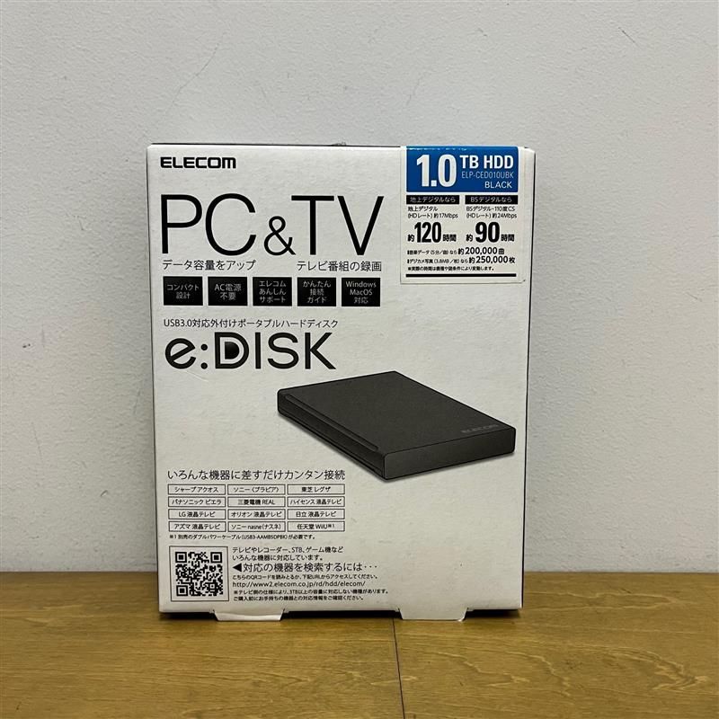 ELECOM USB3.0対応外付けポータブルディスク1TBHDD - メルカリ