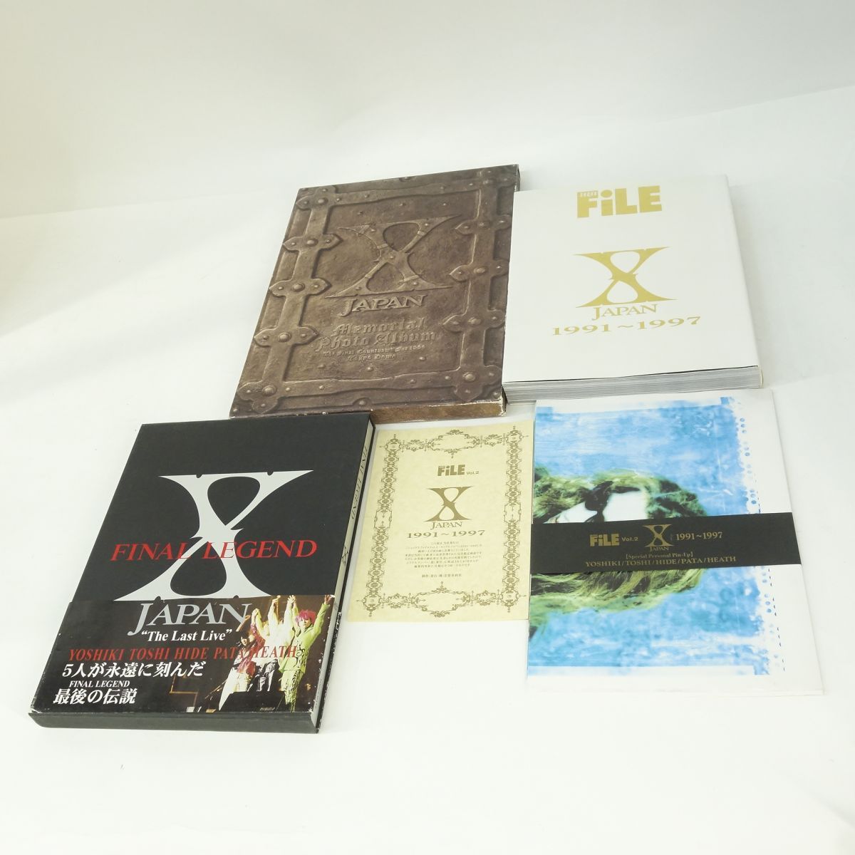 X JAPAN 写真集 メモリアル・フォトアルバム/SHOXX FILE X JAPAN 1991～1997 Vol.2/FANAL LEGEND XJAPAN 計3冊 セット ※中古