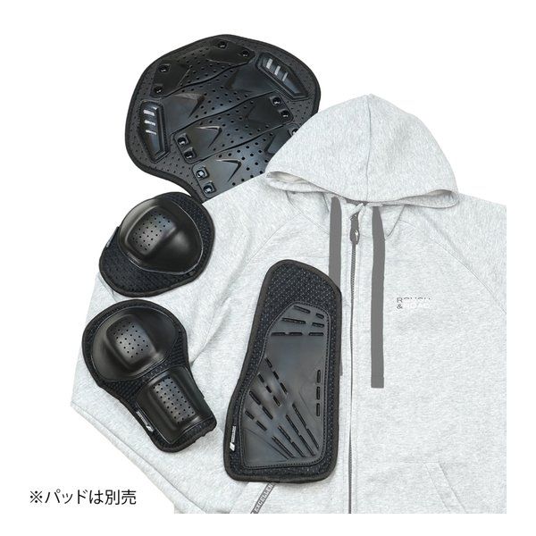 KOMINE コミネ R&R ラフライドZIPパーカー WH-LL RR1003WH4