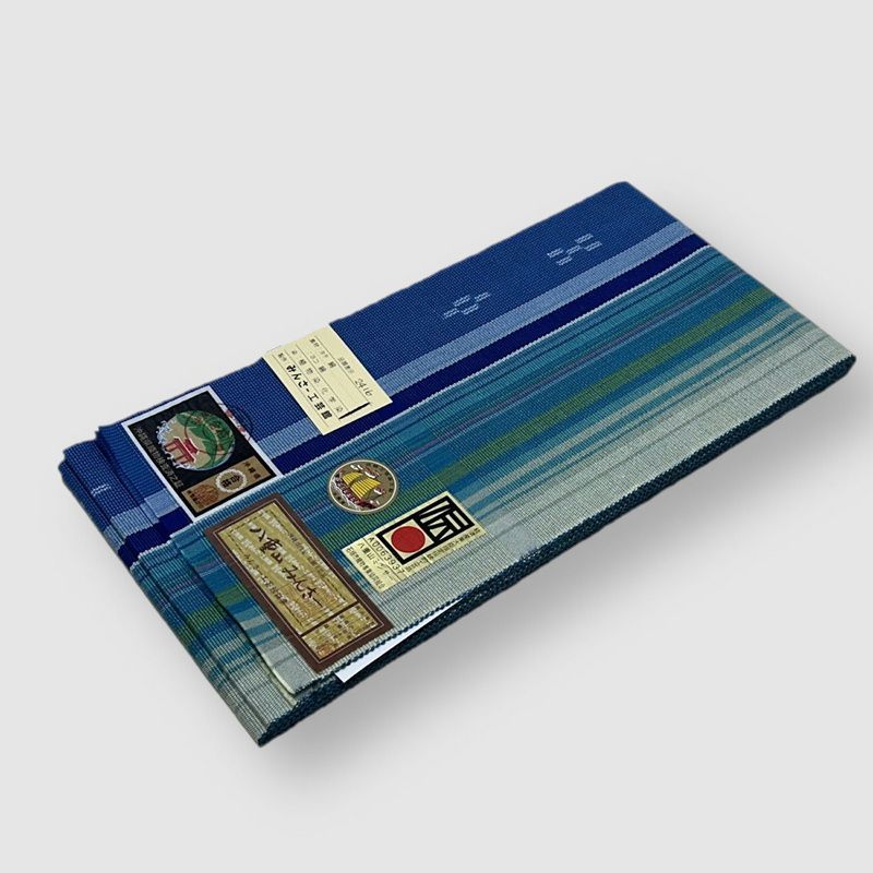 半幅帯 250636 綿 通年用 八重山 ミンサー 単帯 並尺 伝統的工芸品 ミンサー織 半巾帯 細帯 小紋 紬 袴下 浴衣 帯