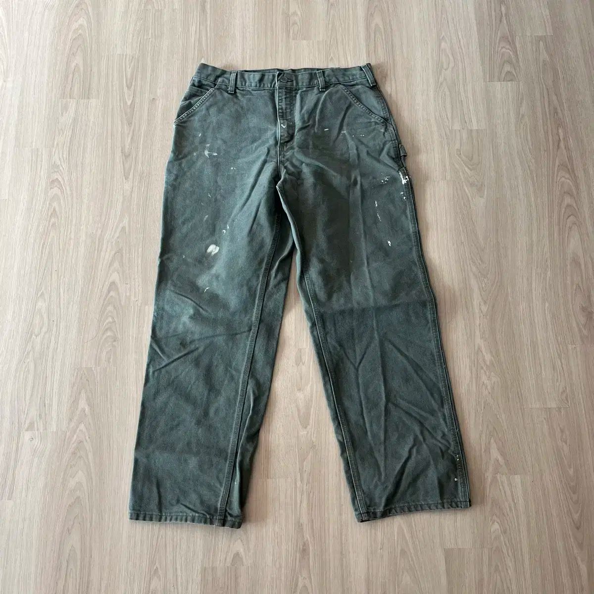 36X32 カーハート カーペンターパンツ モースグリン