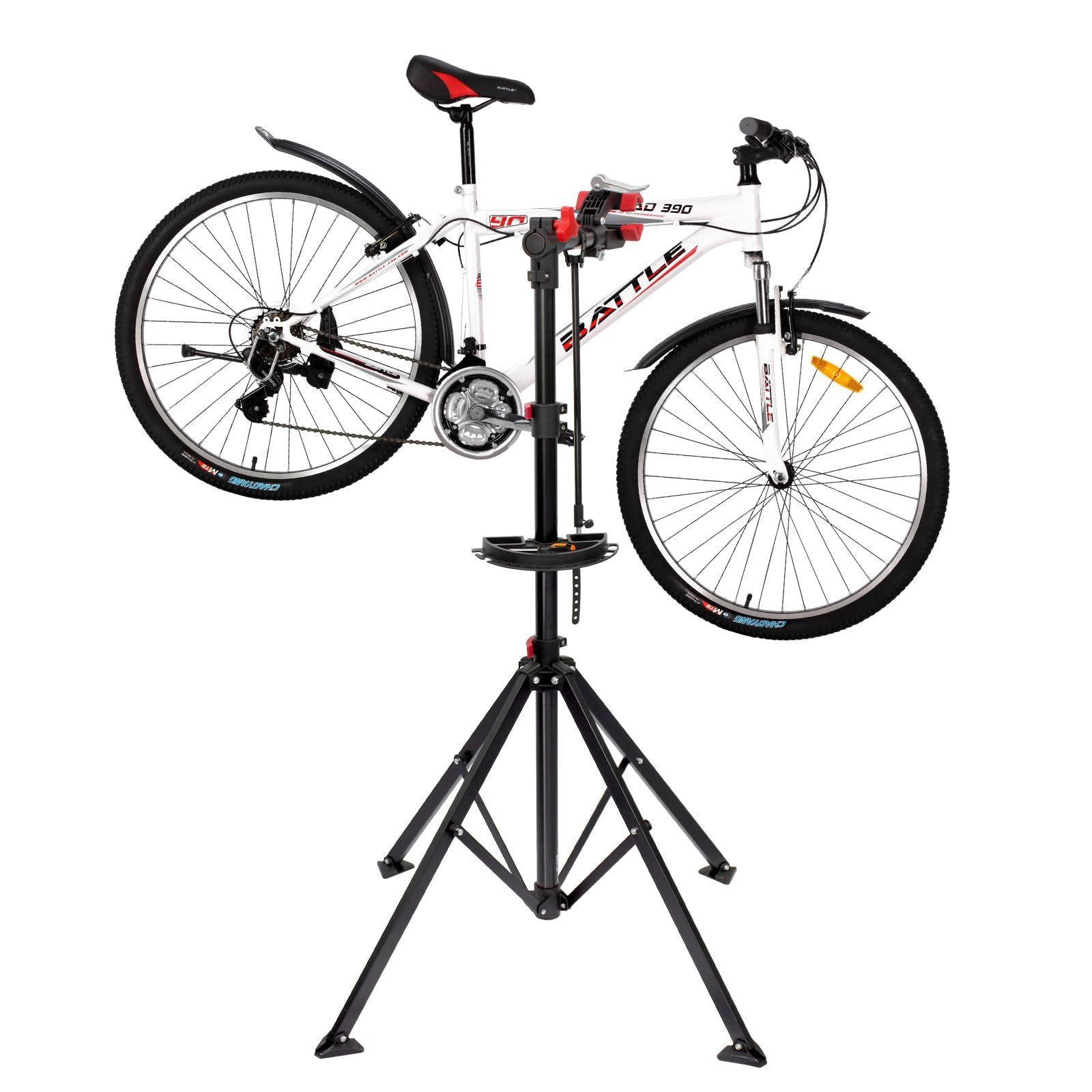 新品 自転車スタンド メンテナンススタンド 高さ調節 自転車用メンテナンススタンド作業スタンド 頑丈 転倒防止スタンド 防錆 耐腐食性 ロードバイク 電動自転車 スタンド 4本足 伸縮自転車サポート