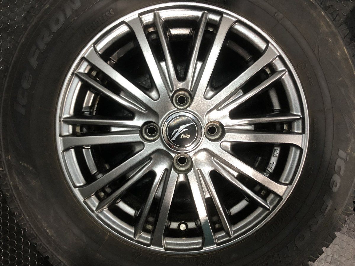 ICE FRONTAGE　165/70R14　スタッドレス4本セット バリ山 2017年製 管理番号51803 ICE FRONTAGE 165/70R14 スタッドレス4本セット バリ山 2017年製 管理
