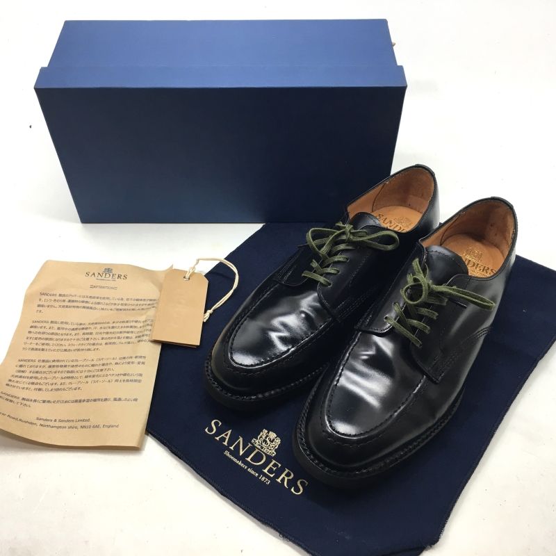 01w-4869 SANDERS(サンダース)  ブラック  UK9 メンズ  hobo 9784B  靴  【中古品】