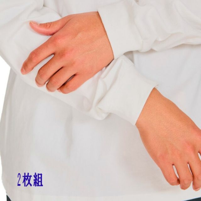 種類5：グレー/M Hanes ビーフィーTシャツ  BEEFY-長袖Tシャツ2枚組 H5186-2