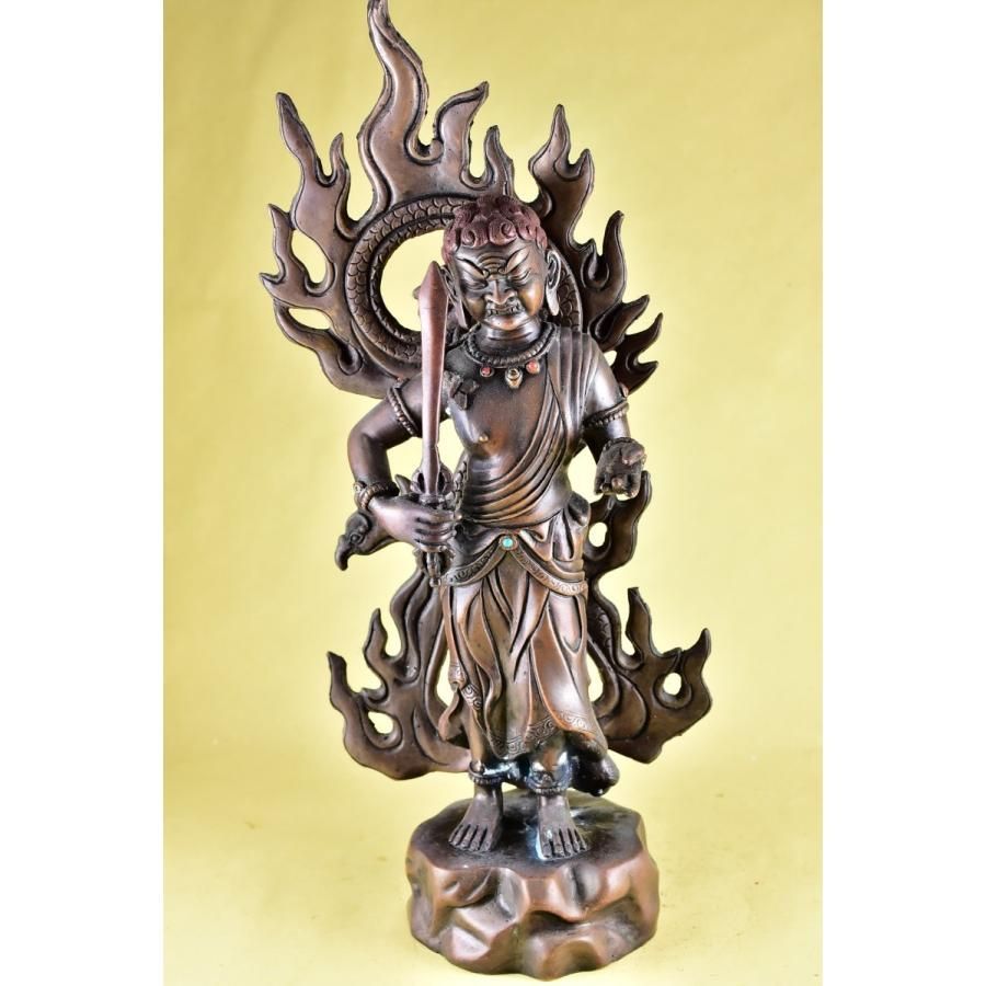不動明王　チャンダマハローシャナ　ネパールパタン製仏像　銅製　ハンドメイド【送料無料】