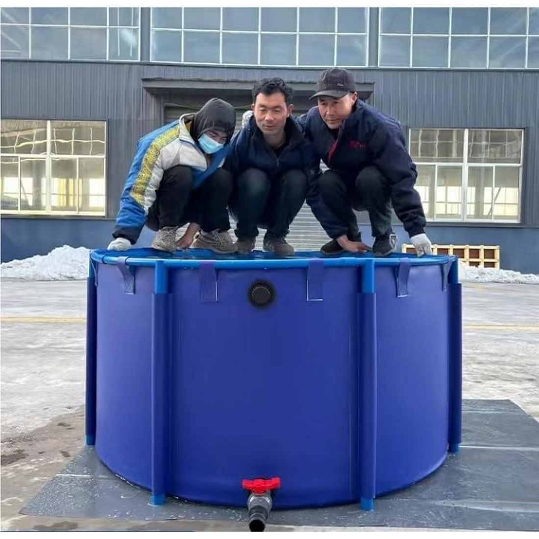 養殖用プール ラウンド池 キャンバス 1.2*1m 養魚池 大型水槽 キャンバス 魚キャンバスプール キャンバス魚の池 厚みのあるPVC STEELWINDOWSANDDOORS_COM