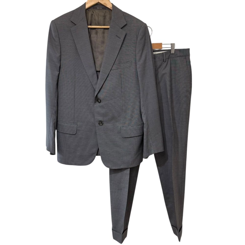 dunhill ダンヒル テーラードジャケット スラックスパンツ スーツ セットアップ 52 グレー メンズ 古着