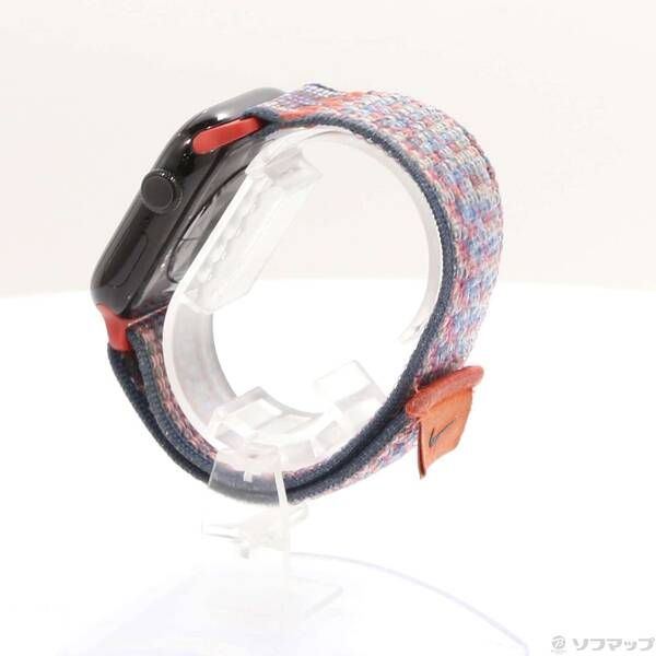 〔 品〕 Apple Watch Series 10 GPS 42mm ジェットブラックアルミニウムケース ブルー レッドNikeスポーツループ 269