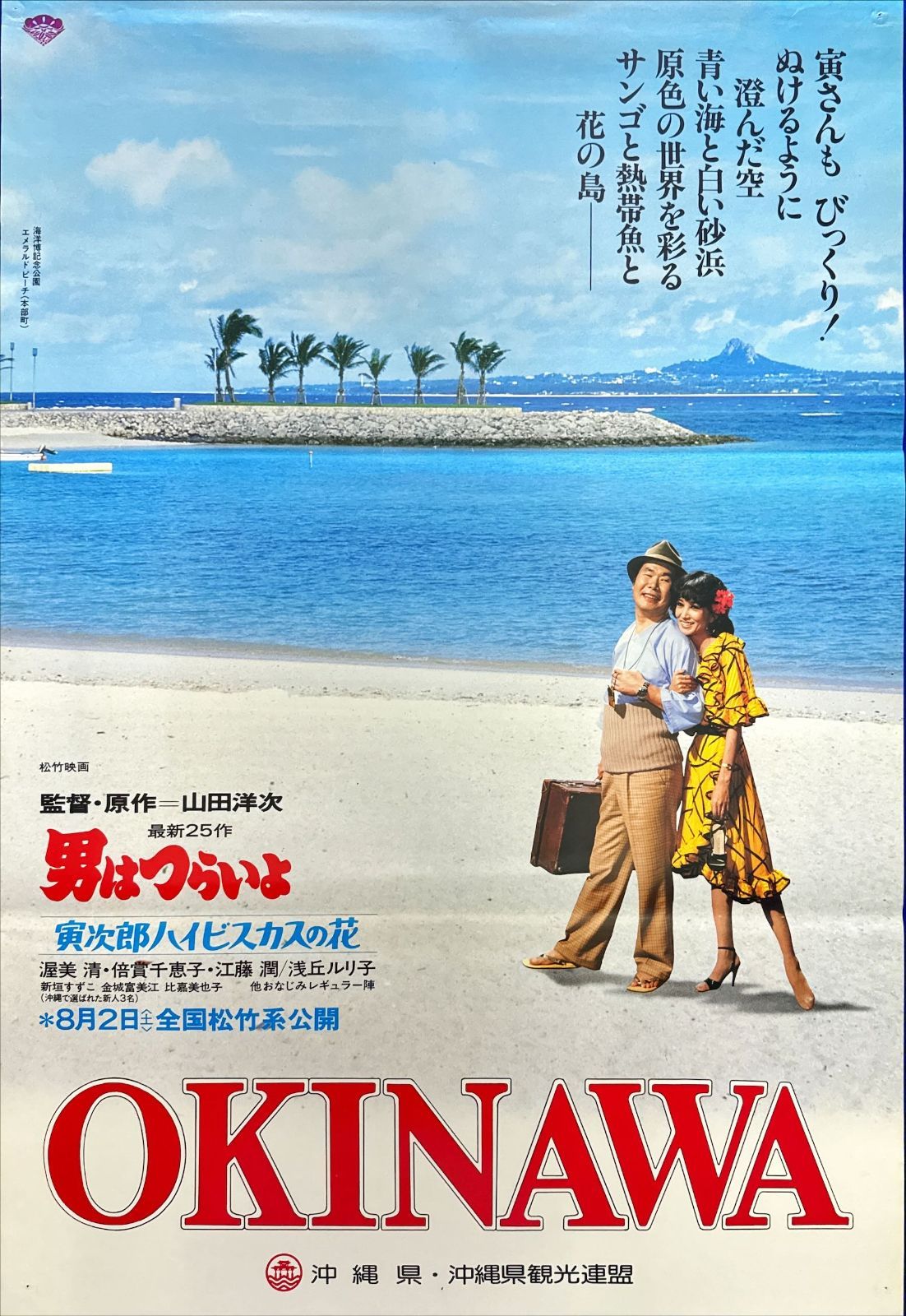 pq 男はつらいよ 寅次郎ハイビスカスの花 映画オリジナルタイアップB2判ポスター pq06193