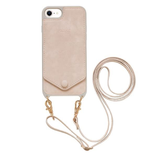 NATURALdesign NATURAL design iPhone se ケース 第3世代 第2世代 ショルダー ストラップ付き 背面ケース Rosetta (エクリュ)