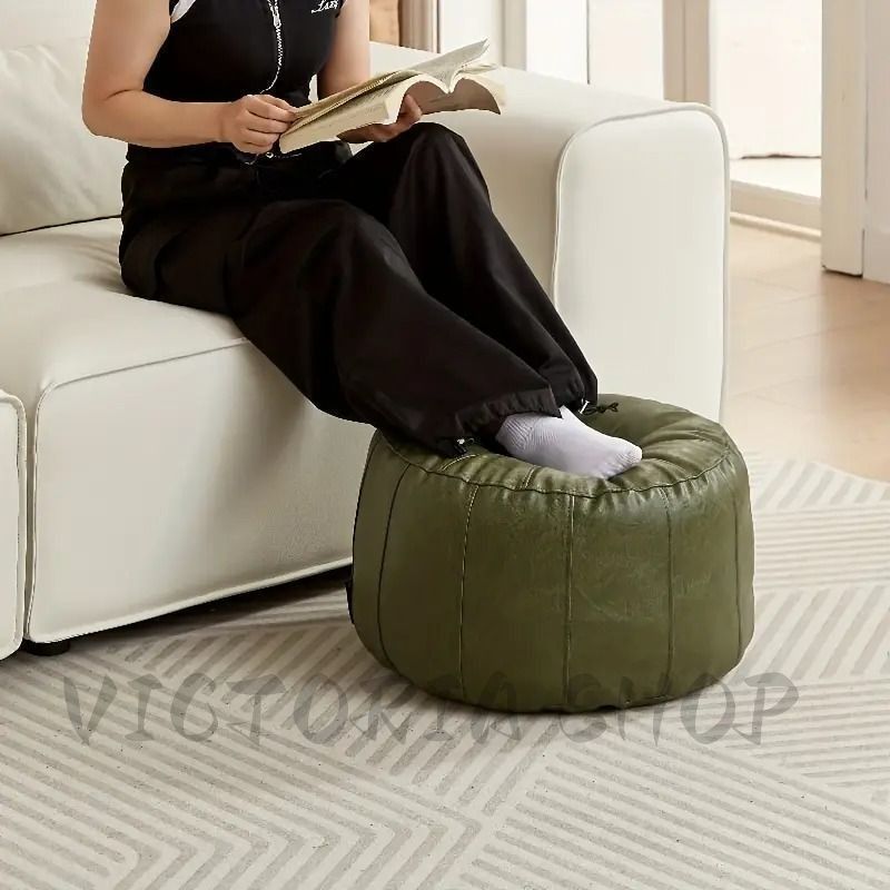 モロッコ プフ レザー モロッコ プフ パイピング(大) オットマン 本革