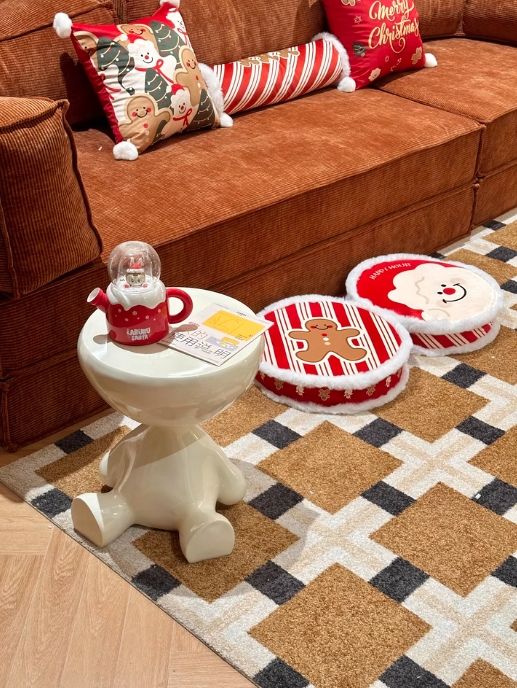 クリーム色の白いシッティングコーヒーテーブルミニテーテーブル こびと 小人 テーブル シンプル カジュアル 軽量 モ かわいい カラフル プラスチック 個性的