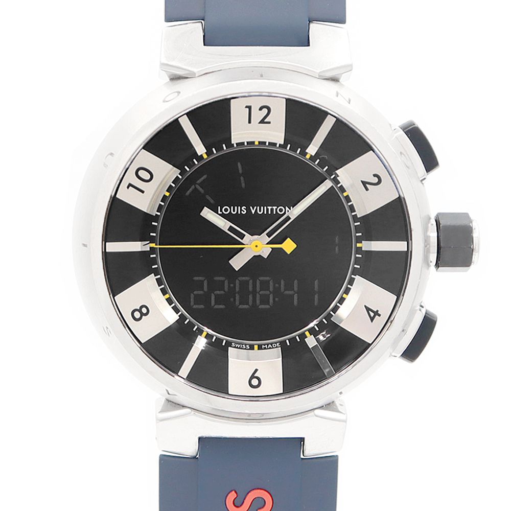 【LOUISVUITTON ルイヴィトン】 タンブールQ118F 正規OH済 LOUIS VUITTON ヴィトン タンブール 腕時計 Q118F デジアナ