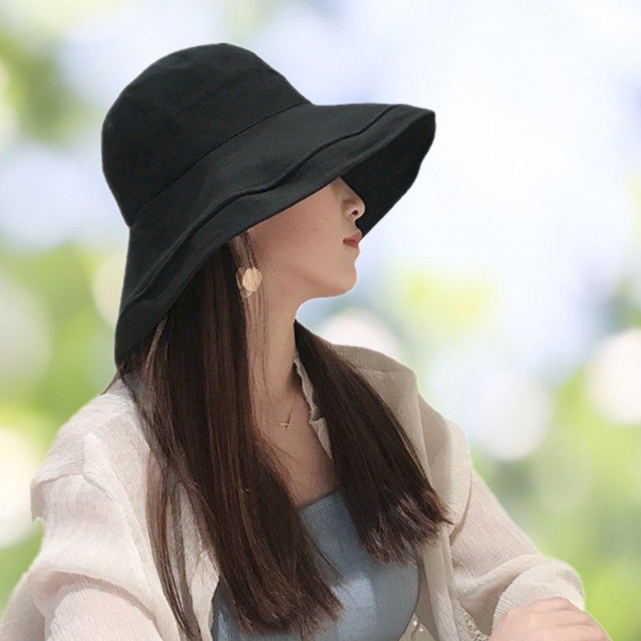 UVカット 帽子 つば広 ブラック 日よけ ハット 夏 紫外線対策 折り畳み 未使用 シルク 帽子 つば広 日よけ帽子 紫外線対策 サイズ  57.5cm 黒 UVカット 帽子 UV ハット 遮光率 99.99% UPF50+ 洗える 洗濯機 OK サイズ調整 ひも 紐 あご紐 つば広 ハット UVカット リボン 麦わら 紫外線 遮光 収納 日除け 紐 黒