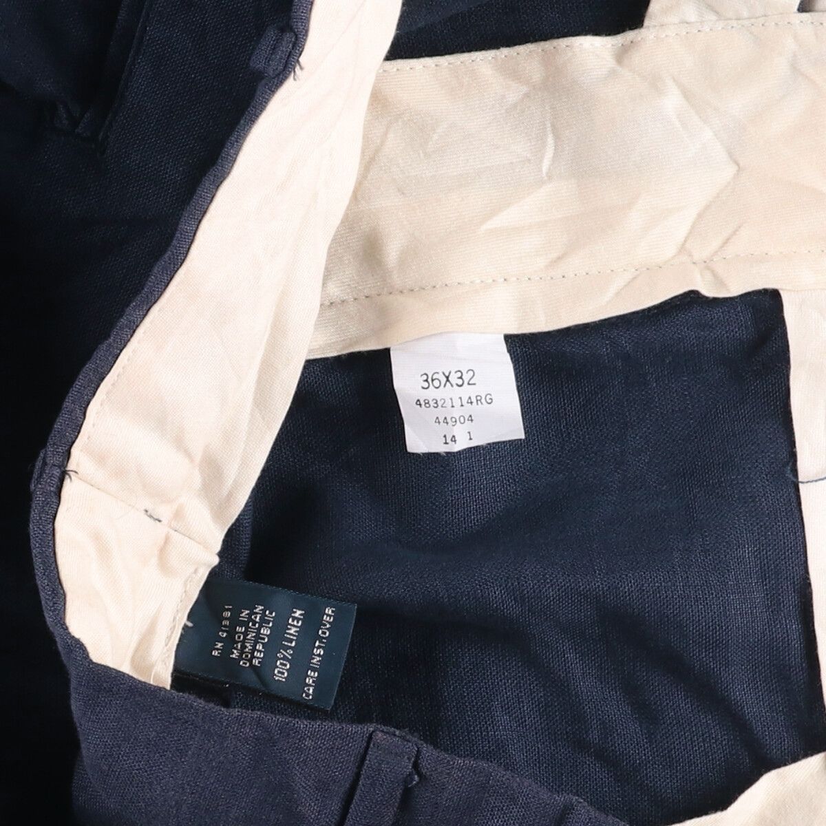 古着 ラルフローレン Ralph Lauren POLO by Ralph Lauren ツータック リネンパンツ スラックス メンズw36相当 eaa581251 KIN-KAAI_COM