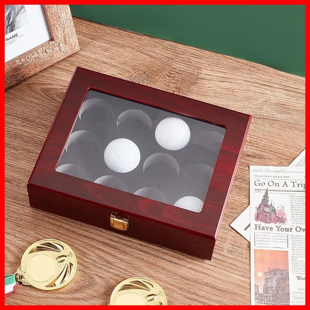 OLYCRAFT ゴルフボールディスプレイケース 12穴 木製ディスプレイボックス ゴルフボール収納ボックス ゴルフボール木製ショーケース 保護キャビネット ゴルフボール 用 220x170x63mm WWW_OLIVIERBERNSTEIN_COM