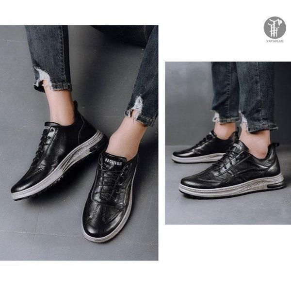 価格限定⭐美品⭐ALL BLACK⭐レザーシューズ⭐ローズバッド購入 スニーカーメンズレザーシューズ紳士靴PUフェイクレザーシンプル