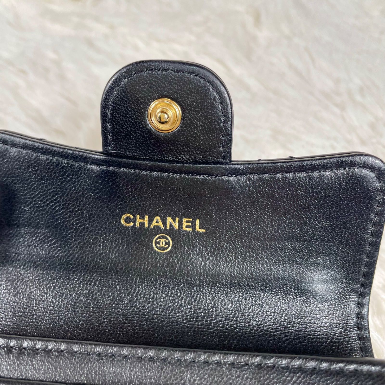 CHANEL シャネル クラッシク フラップカードケース AP0214 ラムスキン 