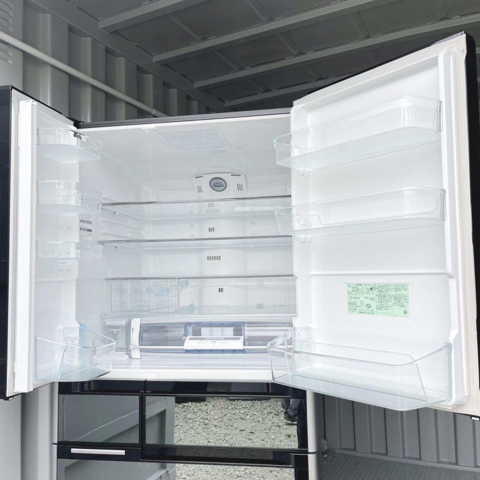 おしゃれインテリアミラー大容量冷蔵庫