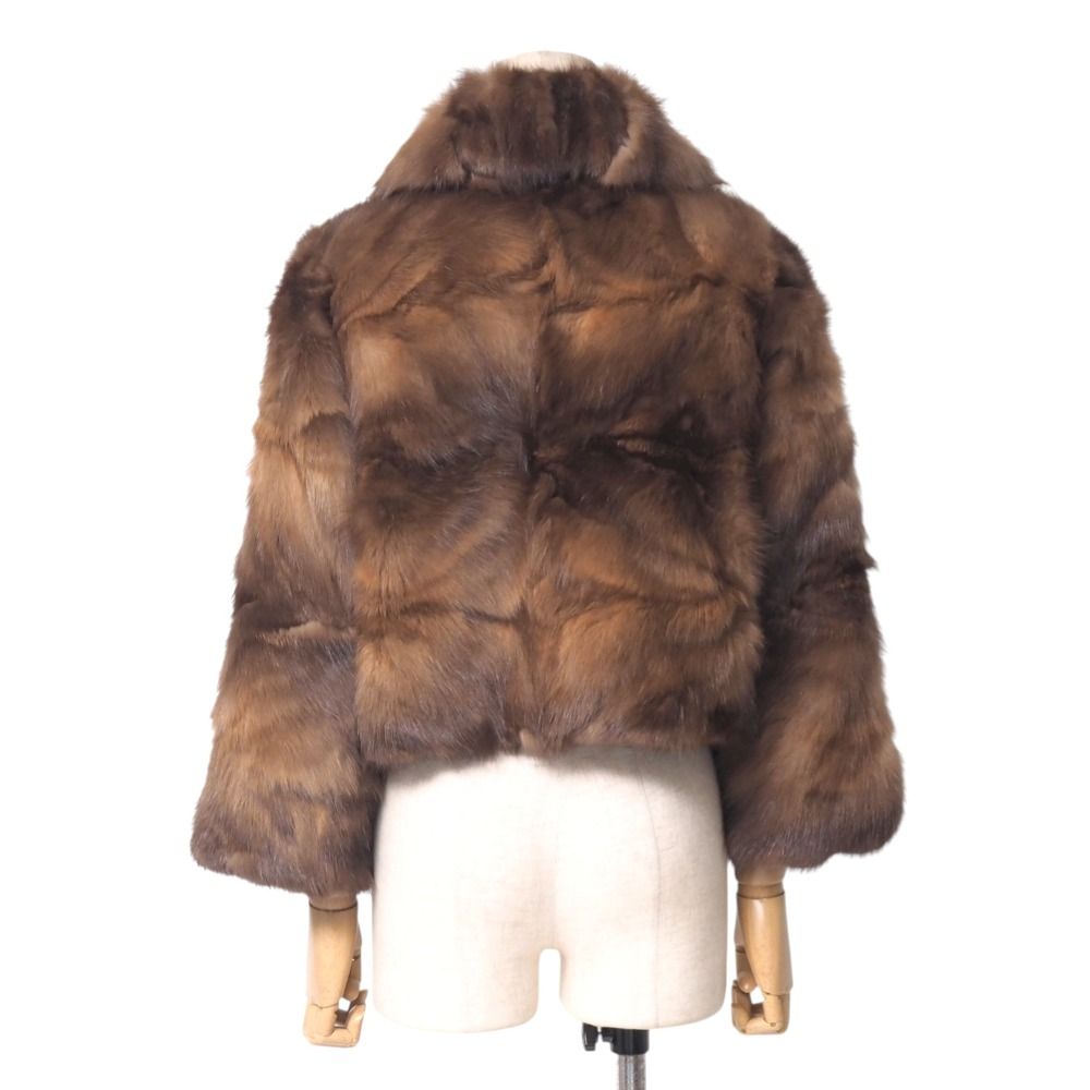 □美品□sable 毛皮 セーブル コート サイズF ショート クロップド