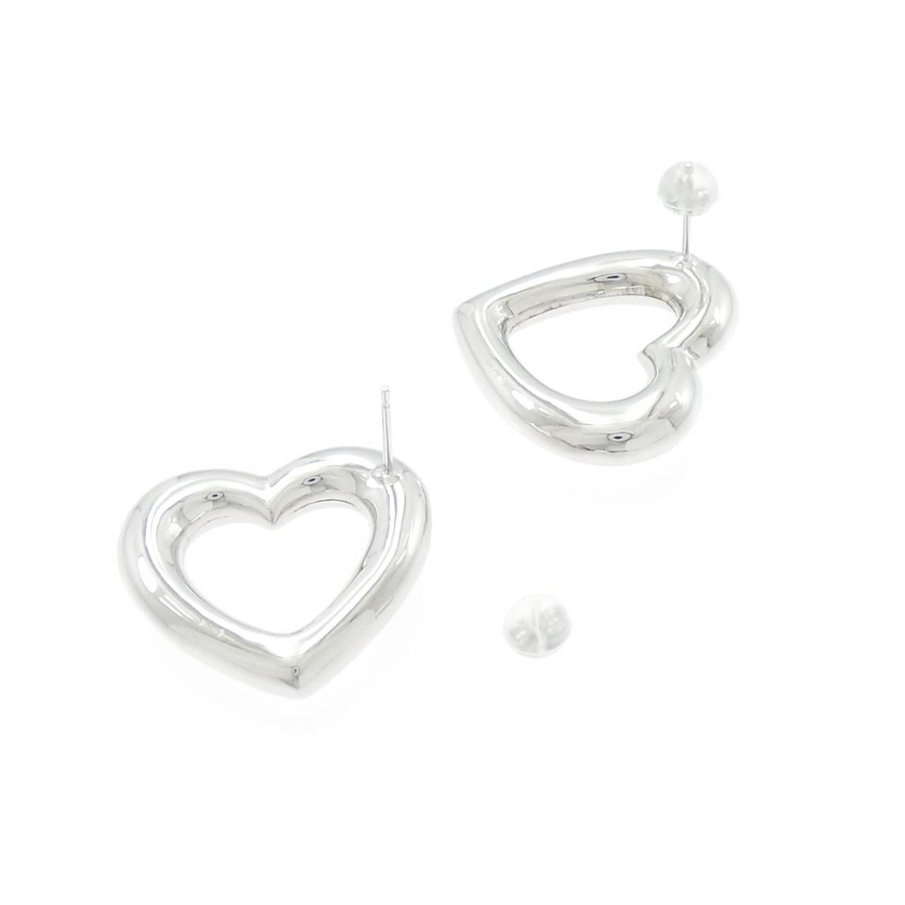 K18WG/K14WG ハート ピアス