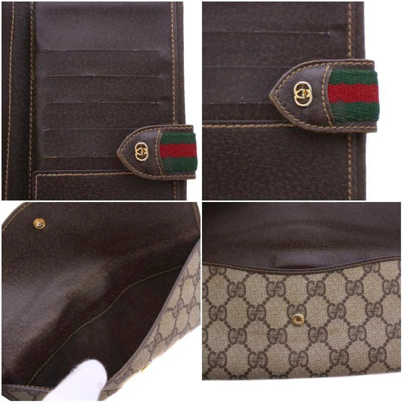 【うりふたつ】グッチ　GUCCI 長財布　シェリーライン　ブラウン　正規品 2025年最新】Yahoo!オークション -グッチ シェリーライン 財布の