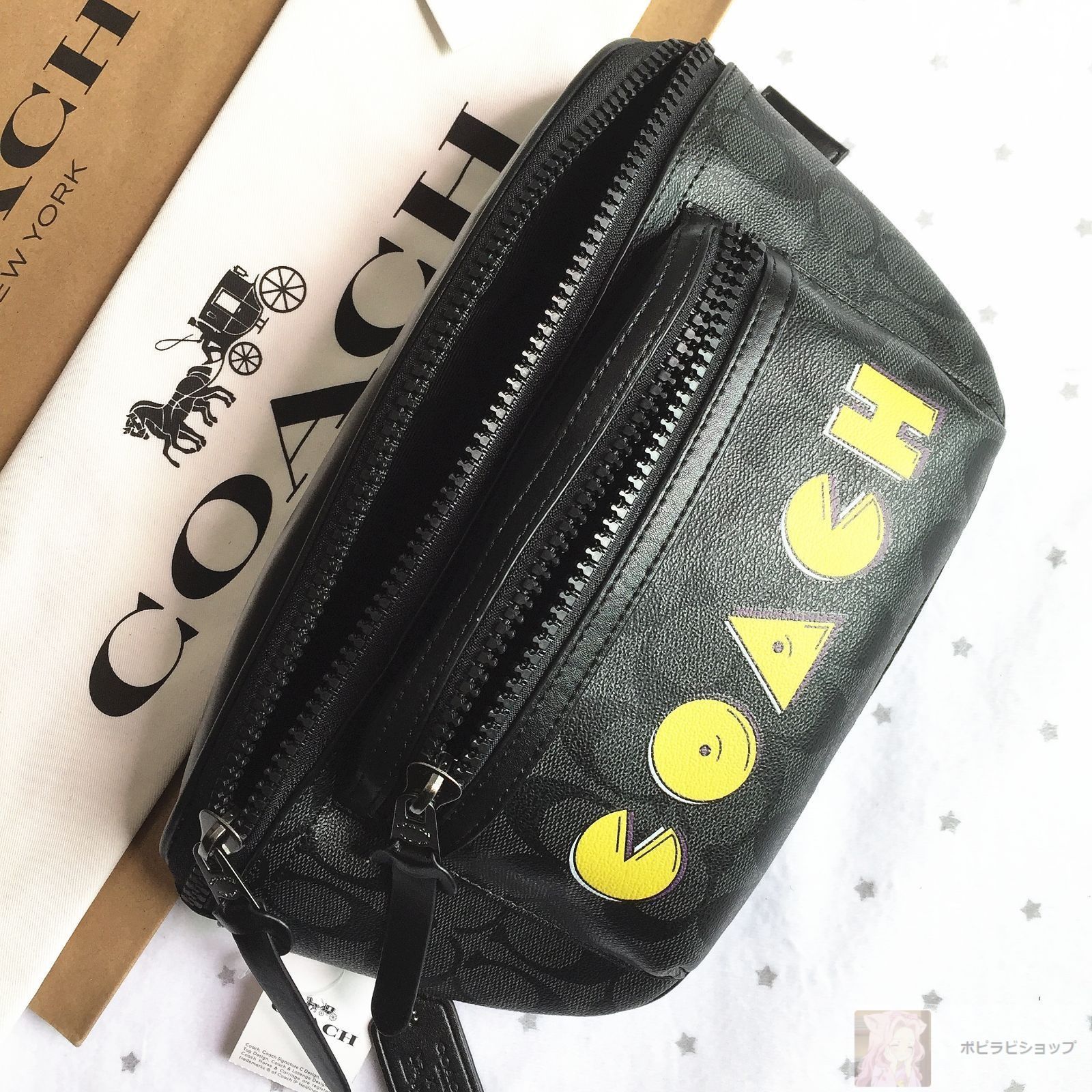 COACH コーチ バッグ F72924 パックマン コラボ ボディーバッグ ウエストバッグ クロスボディー アウトレット品 - メルカリ