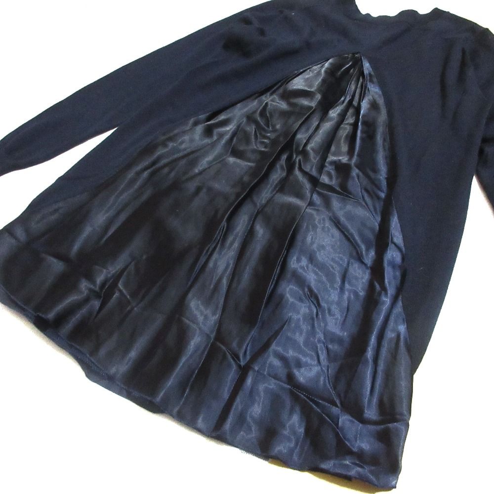 sacai luck - サカイラック ウール100％ 長袖 ニット カーディガン 2 ネイビー系 sacai luck レディース sacai luck / サカイラック | ボーダー クルーネック ニット