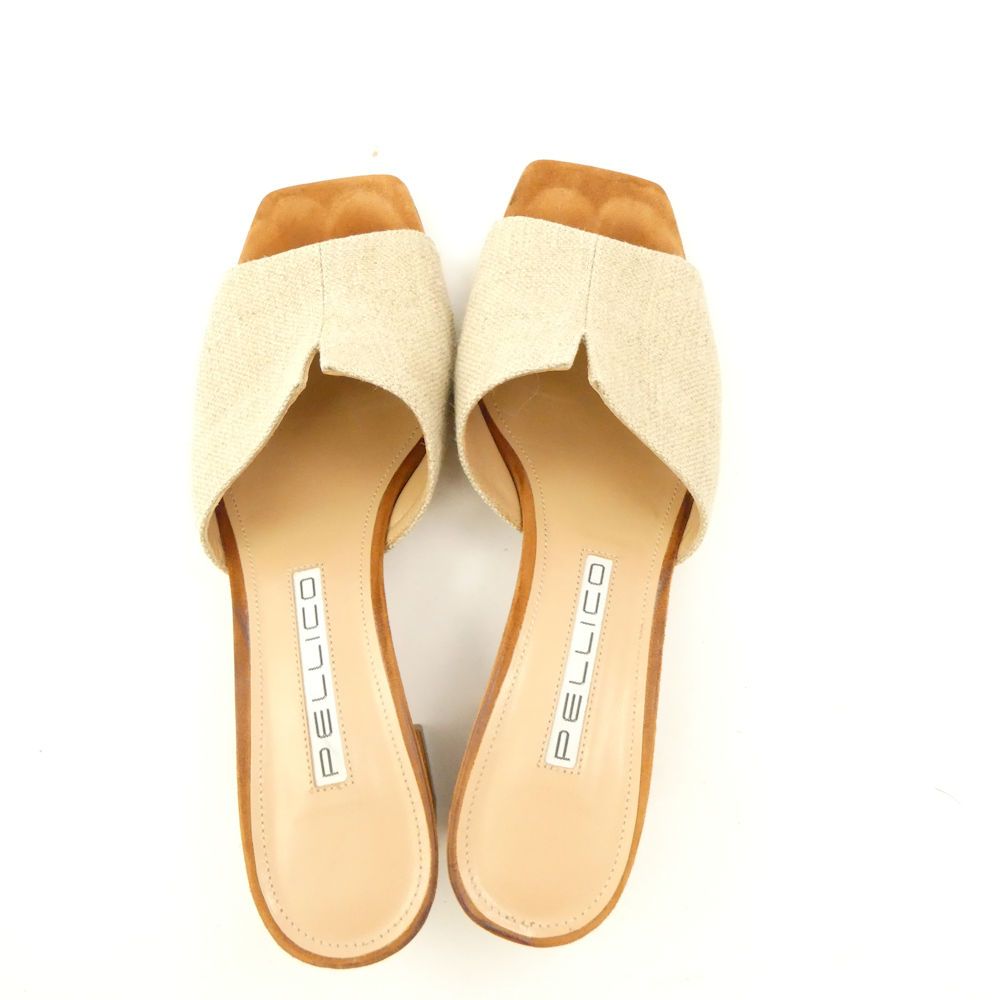 美品 PELLICO ペリーコ 6225 キャンバス CANVAS ミュール 38 25cm