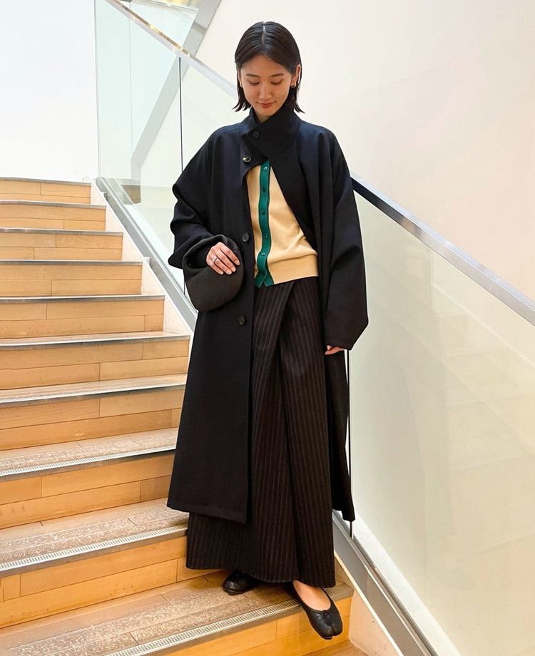 CABaN ウールギャバジン スタンド コート