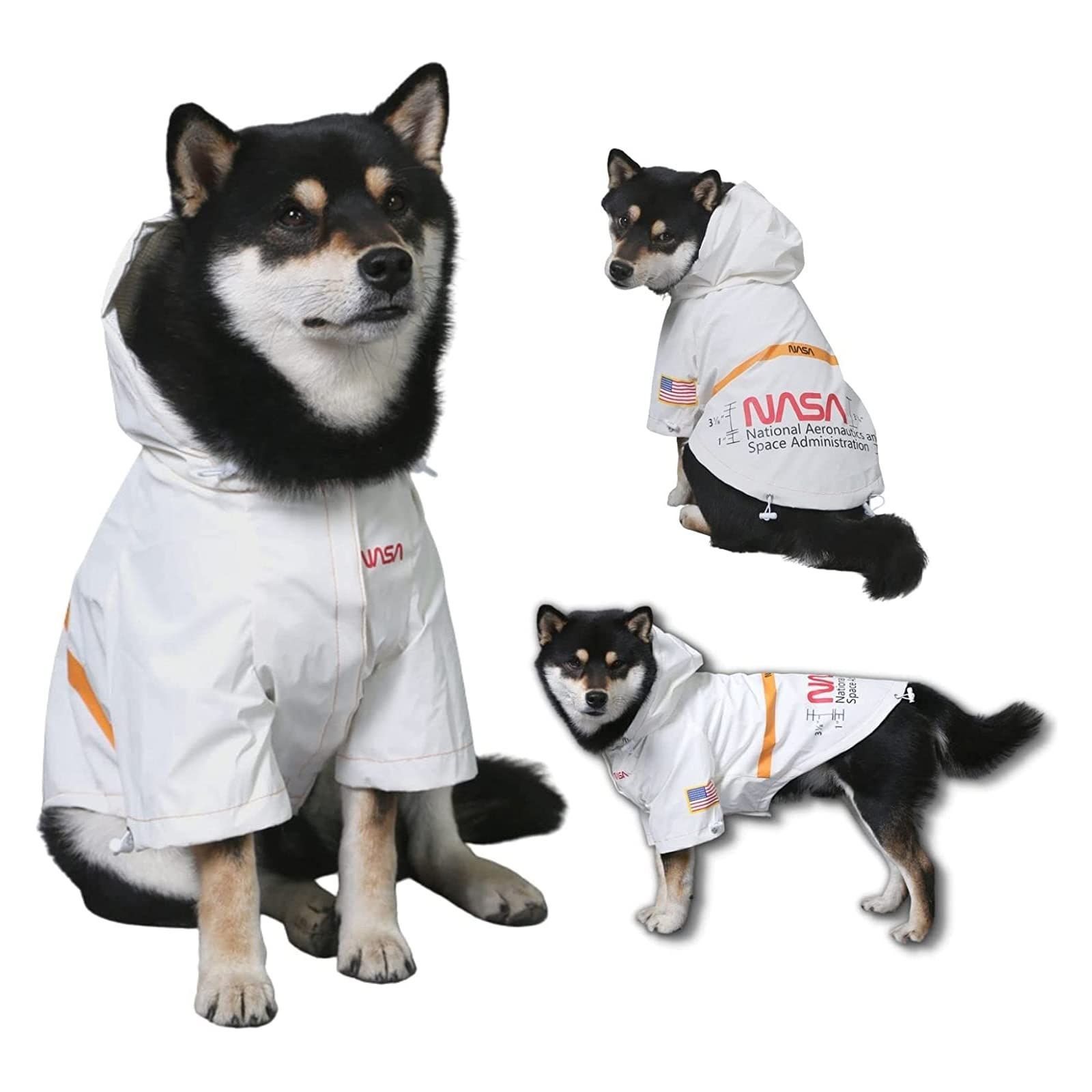 【人気商品】犬レインコート ドッグウェア 犬の服 犬用合羽 REEYAM 小型犬 中型犬 大型犬 反射効果 梅雨対策 脱着簡単 通気 軽い 快適 防水 防風(白、5XL)