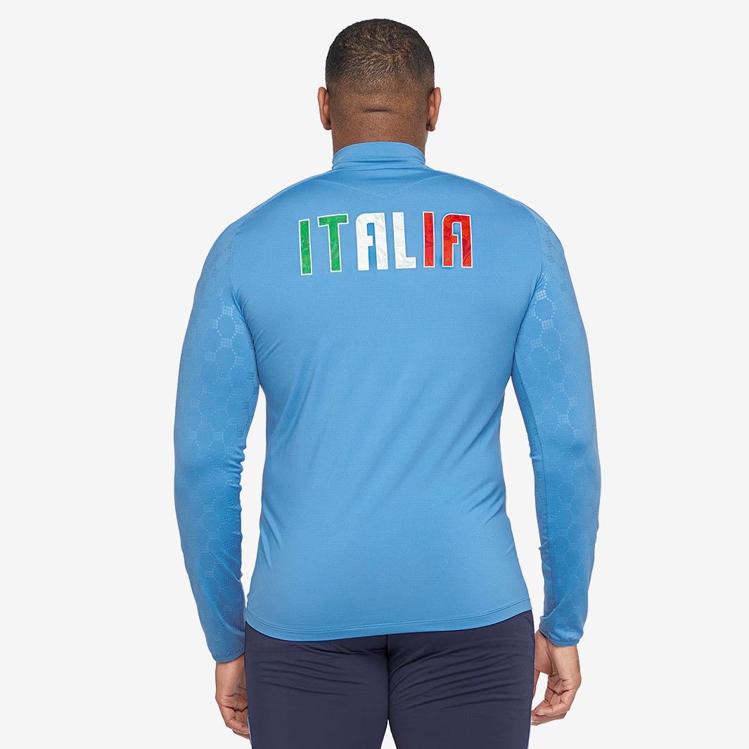送料無料 匿名配送 マクロン ラグビー イタリア代表 2025|25 トレーニング ハーフジップ トップ 青 紺 ブルー ネイビー 公式モデル 日本未発売