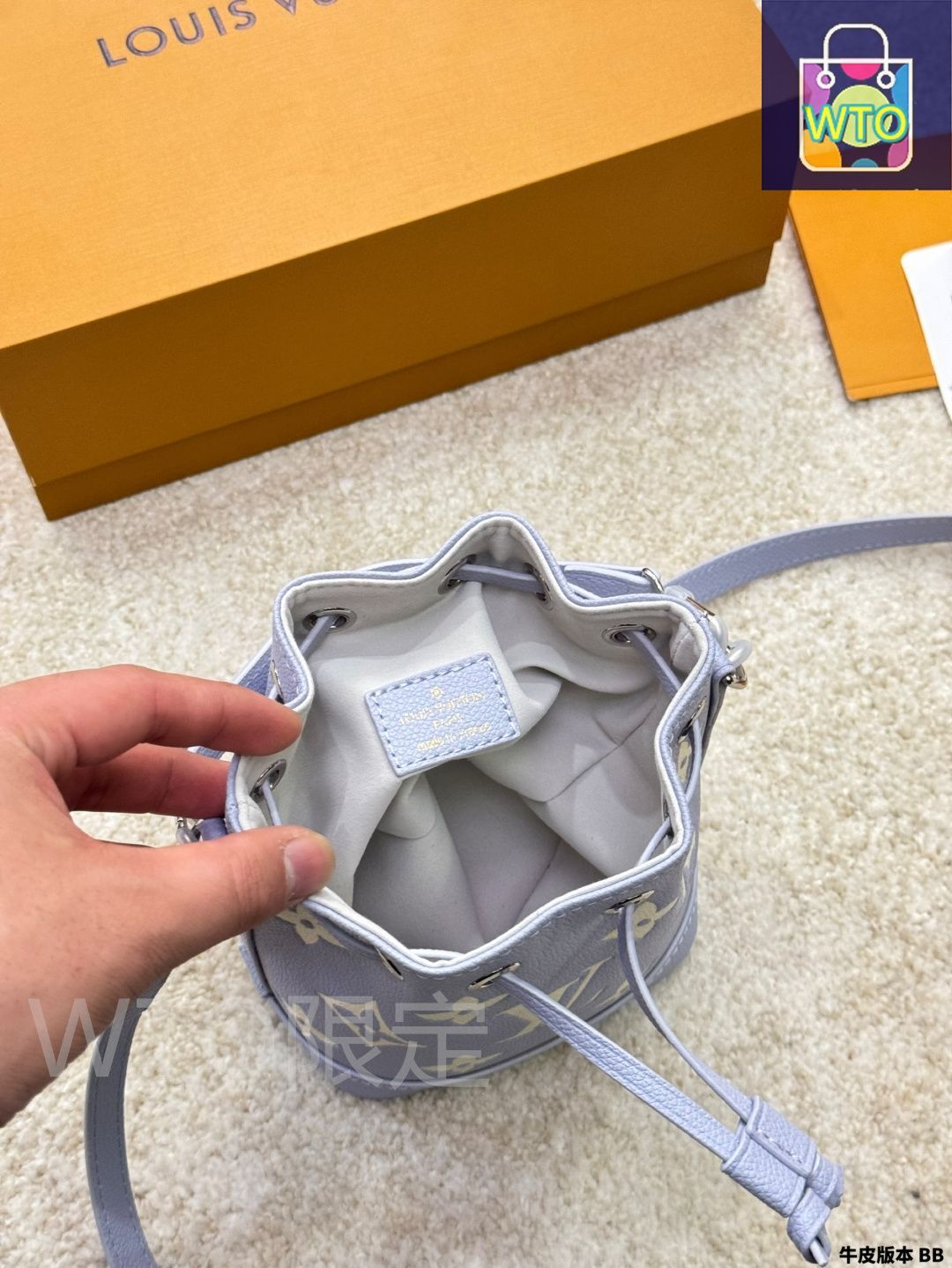 今日特価】Louis Vuitton New Nano Purple Bucket Bag - ルイ