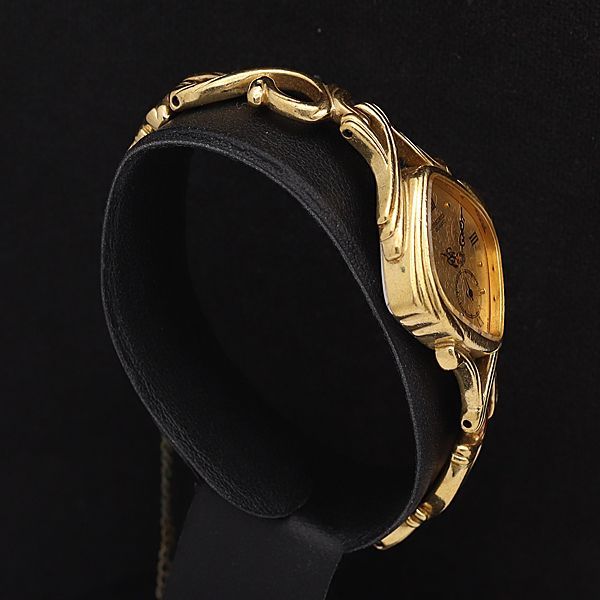 美品 SEIKO スモセコローマン　レディース腕時計 1428-5130 稼働 稼働 良品 セイコー QZ 1428-5130 ゴールド文字盤 スモセコ
