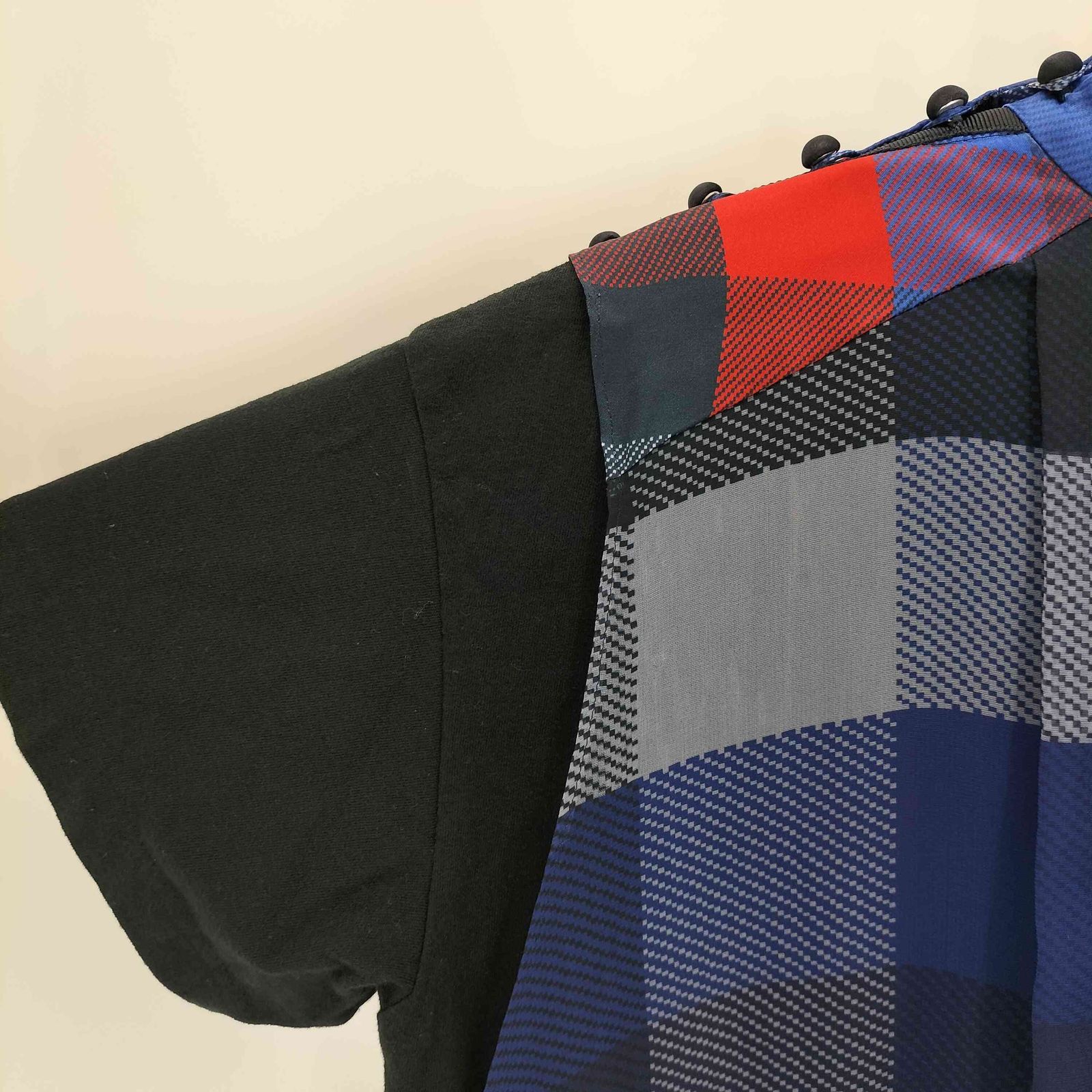 サカイ Sacai 22AW チェック レイヤード プリーツ プルオーバー 