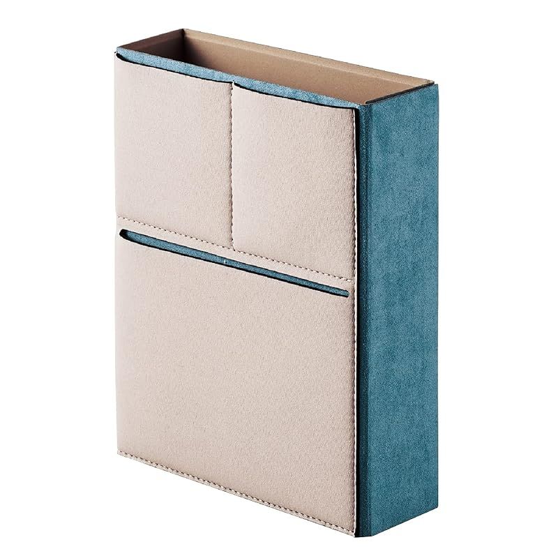 エレコム ガジェットケース ガジェットボックス MINIO 薄型 ボックス型 自立 伸縮ポケット コーラルベージュ×ゼニスブルー BMA-MNOGC01BE