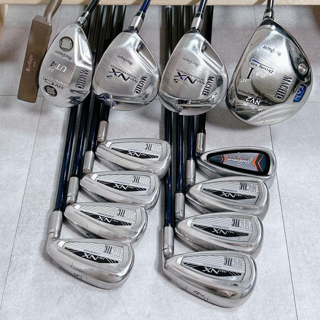 X564 マックテック他 メンズ ゴルフ クラブセット 14点 フード 社外