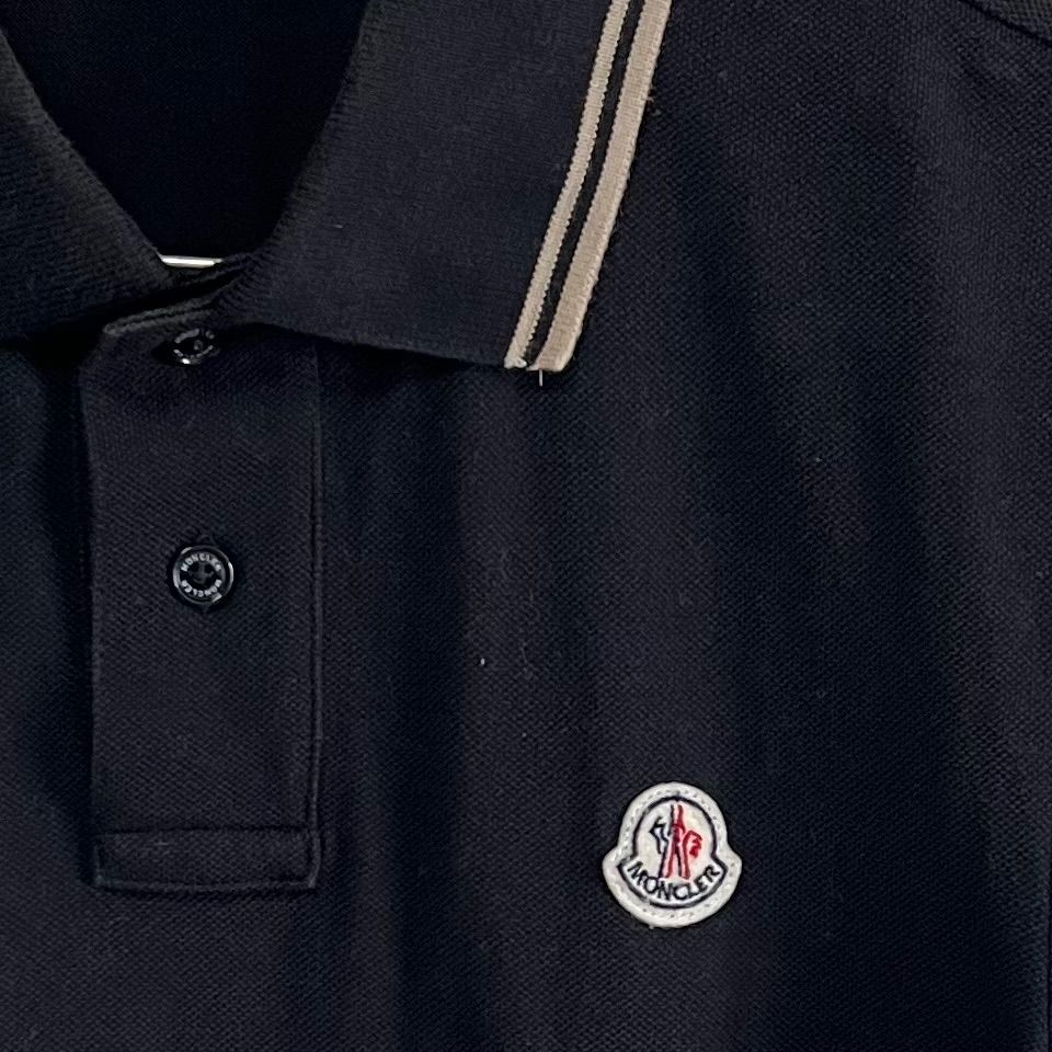 MONCLER モンクレール ポロシャツ ブラック ワンポイント - メルカリ