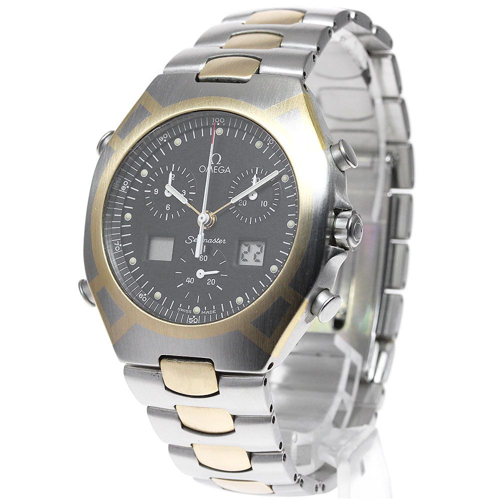 オメガ OMEGA シーマスター ポラリス クロノグラフ クォーツ メンズ_