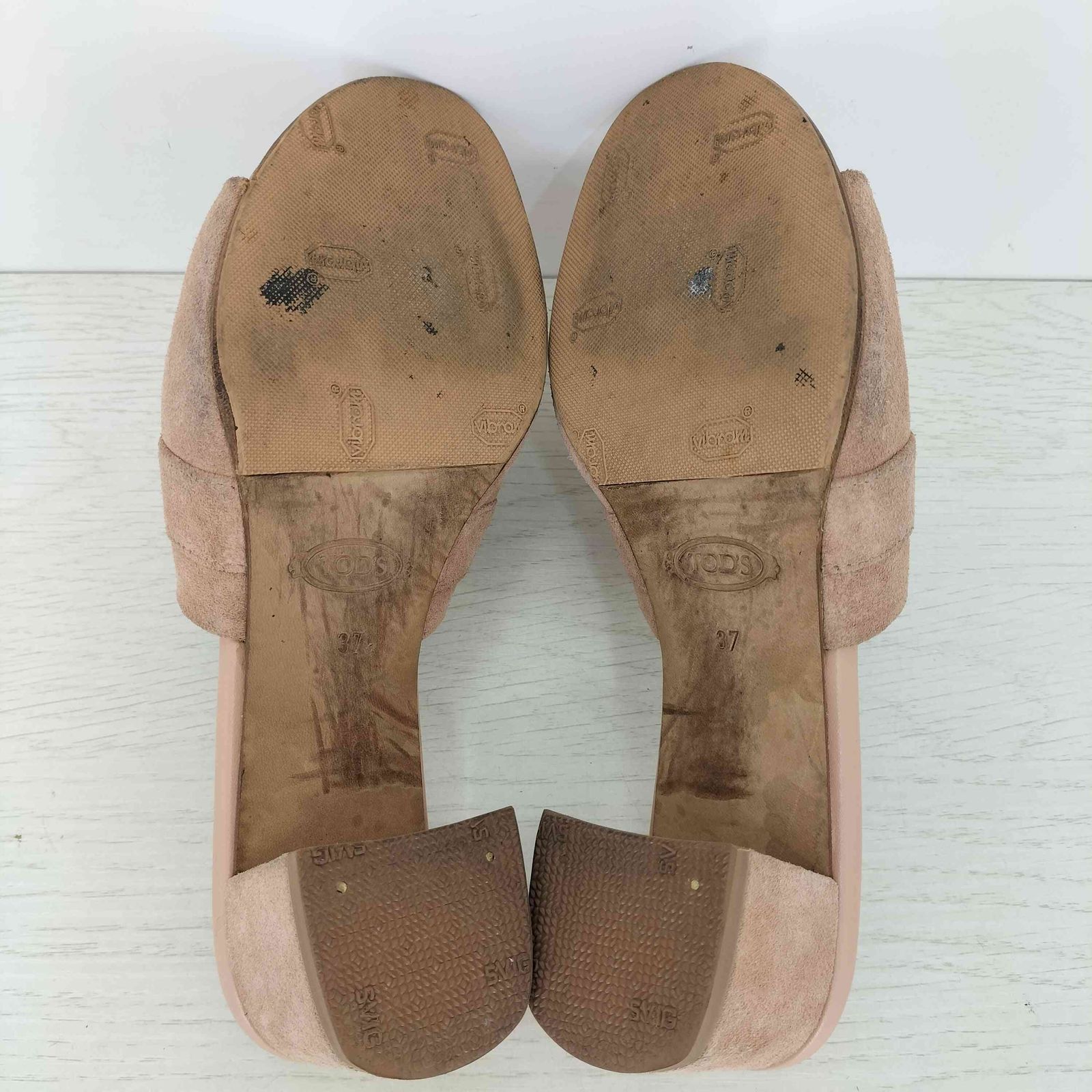 トッズ TOD'S Double T Suede Slide Sandals スエードサンダル