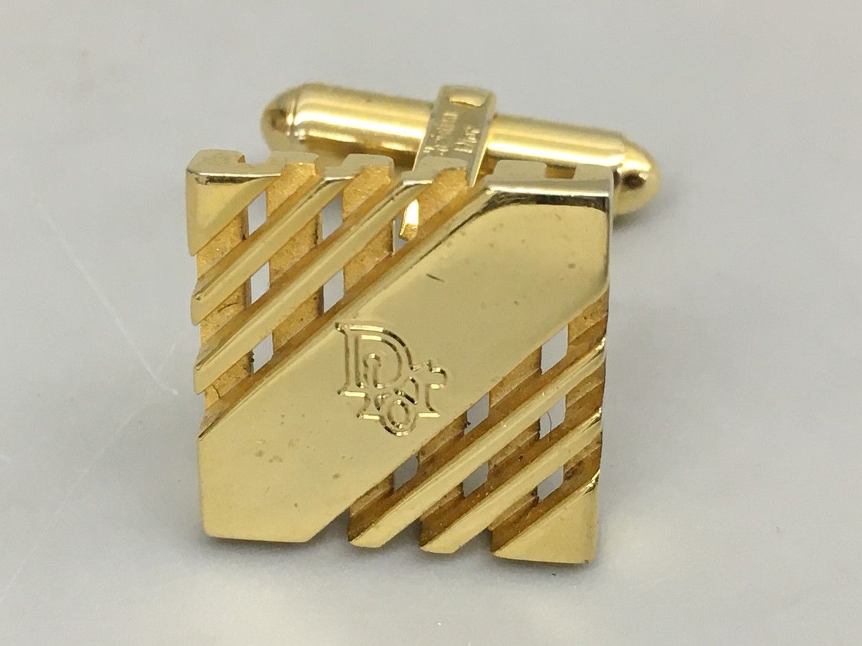 美品✨クリスチャンディオール✨カフスリンクス✨ボタン✨タイタックピン✨ロゴ✨金 Christian Dior クリスチャンディオール タイタックピン