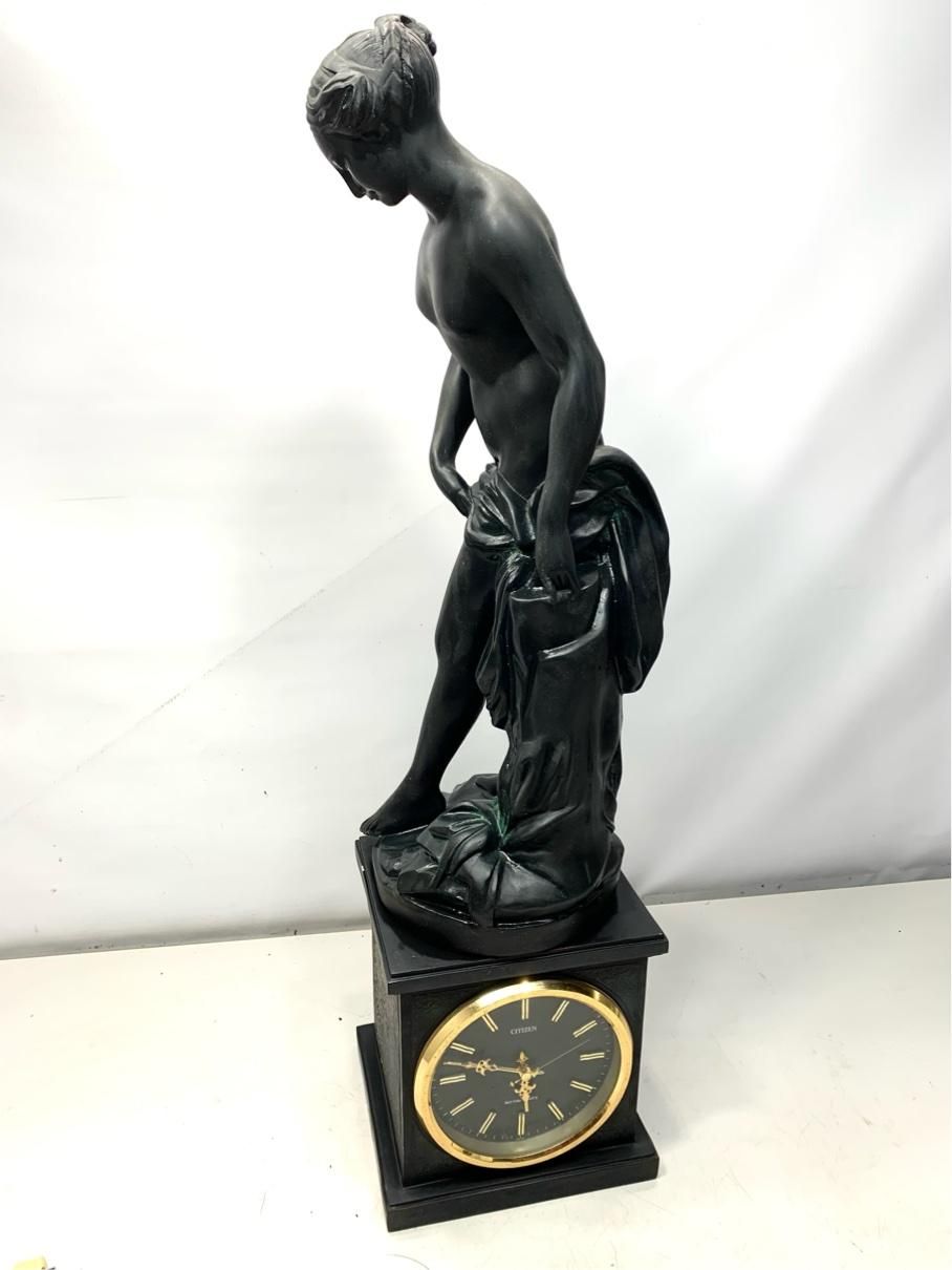 特大置き時計 CITIZEN 女神像 リズムクォーツ 水晶時計 レトロ ヴィンテージ アンティーク A9249C14