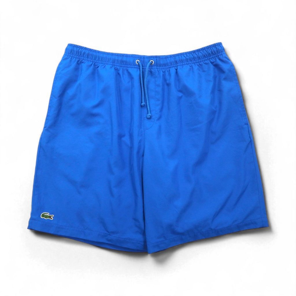 LACOSTE SPORT 青 ハーフパンツ m LACOSTE SPORT ソリッド ダイアモンド タフタ ショートパンツ