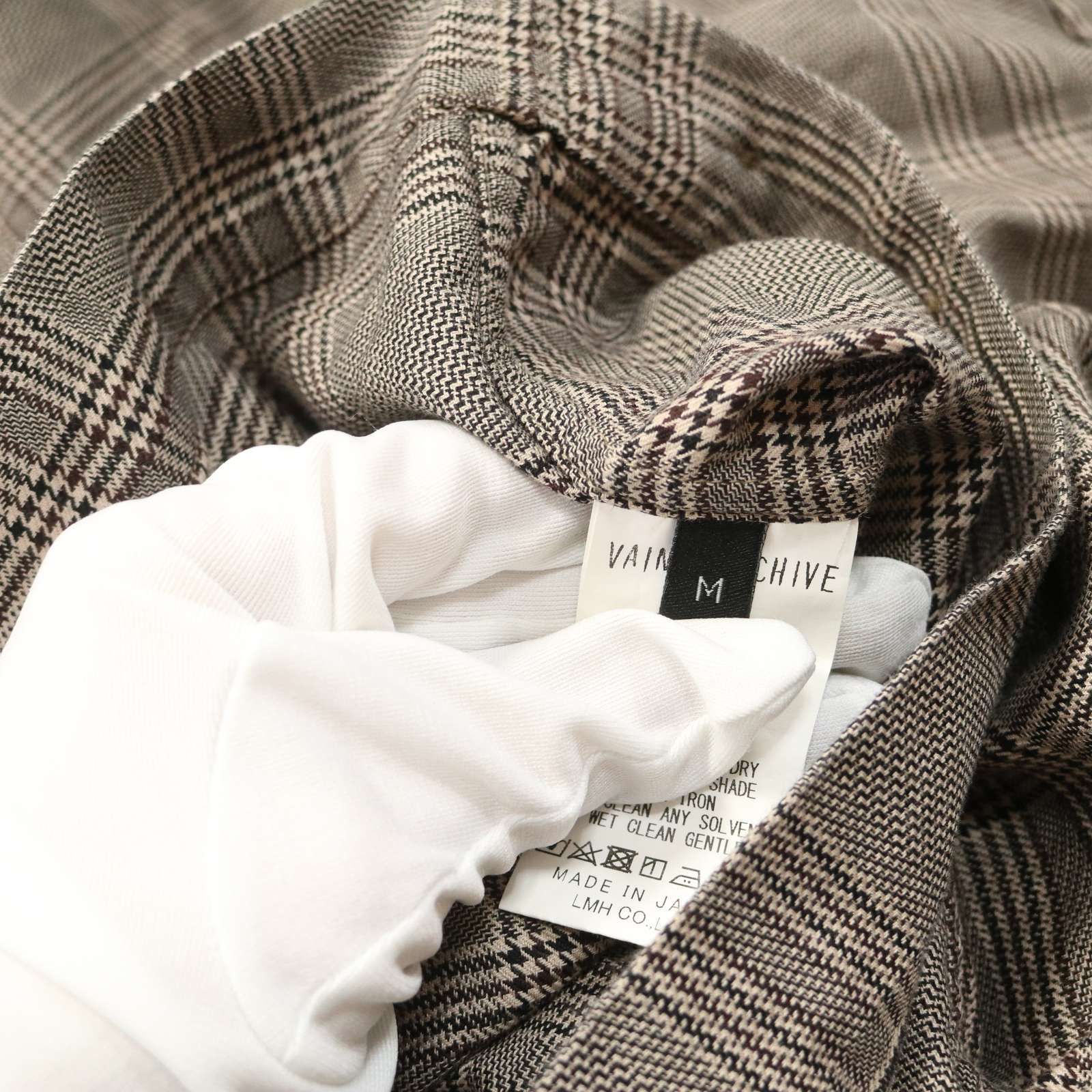 18SS☆ VAINL ARCHIVE ヴァイナルアーカイブ 通年☆ グレンチェック 