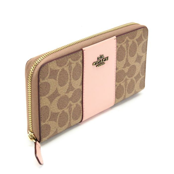 コーチ COACH アコーディオン ジップ ウォレット PVC レザー カラー 