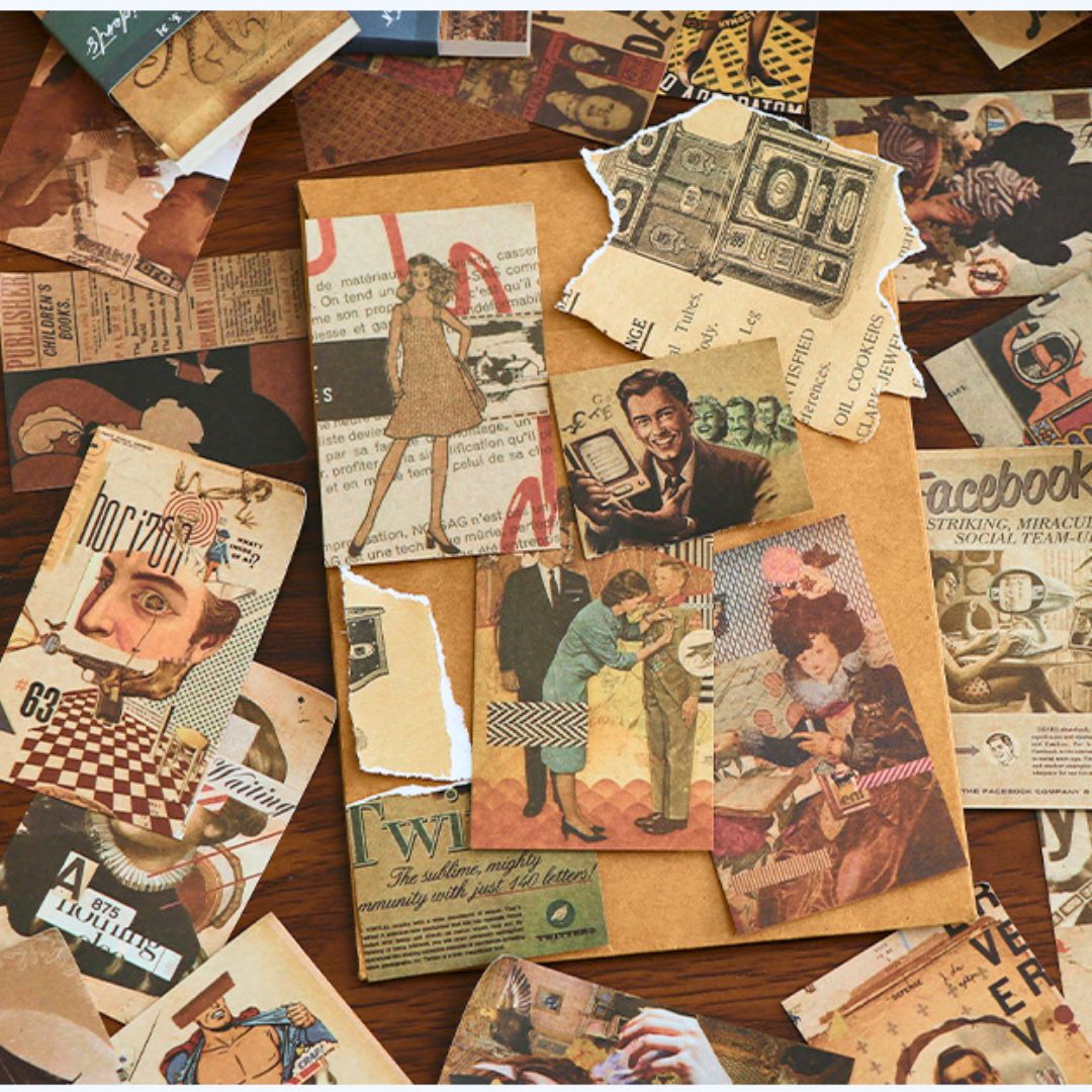 コラージュ　素材　まとめ売り　大量　紙モノ コラージュ 紙モノ まとめ売り 大量 素材紙 コラージュ